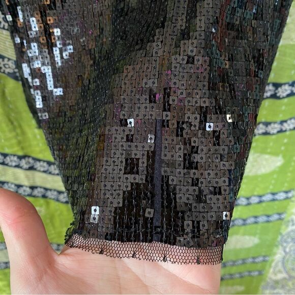 Free People Intimately Black Sassy Sequined Tank Top Size Small - Picture 10 of 14